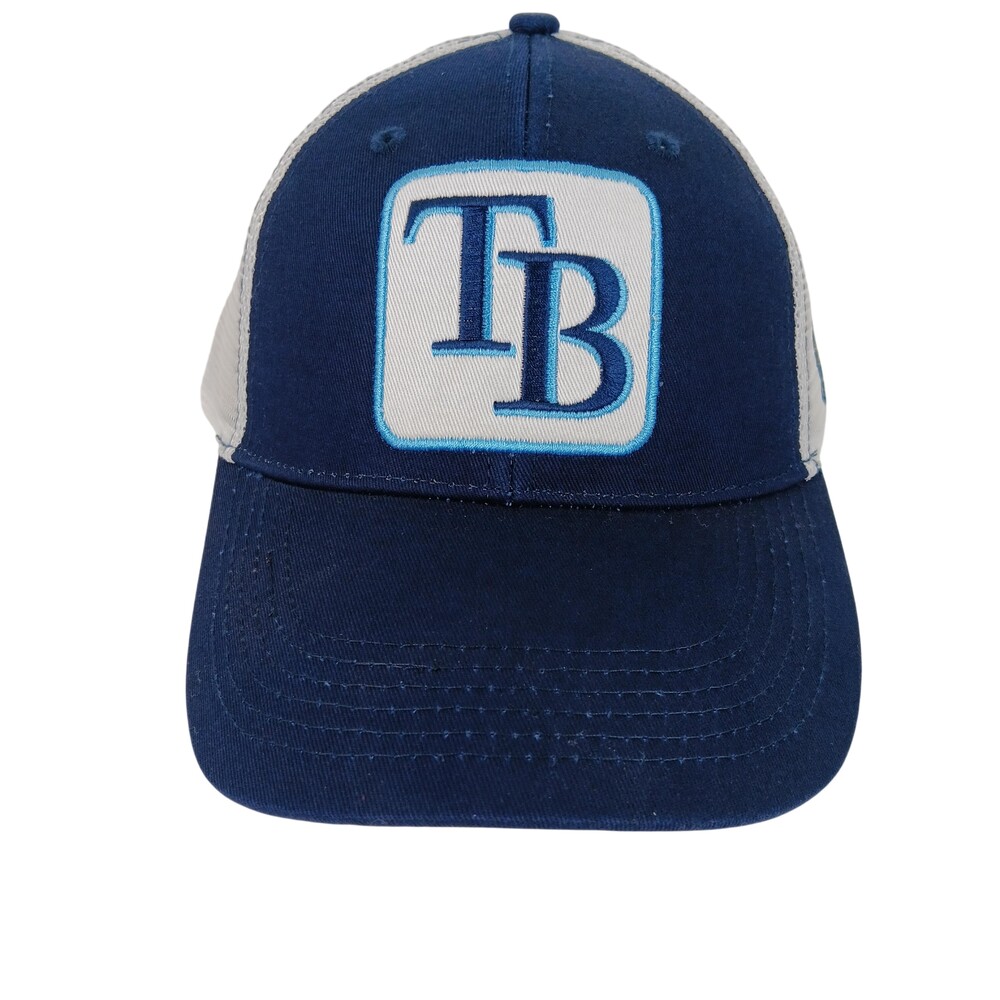 Cotopaxi Hat Cap Snap Back Navy White Trucker Mesh Embroidered TB Patch Mens